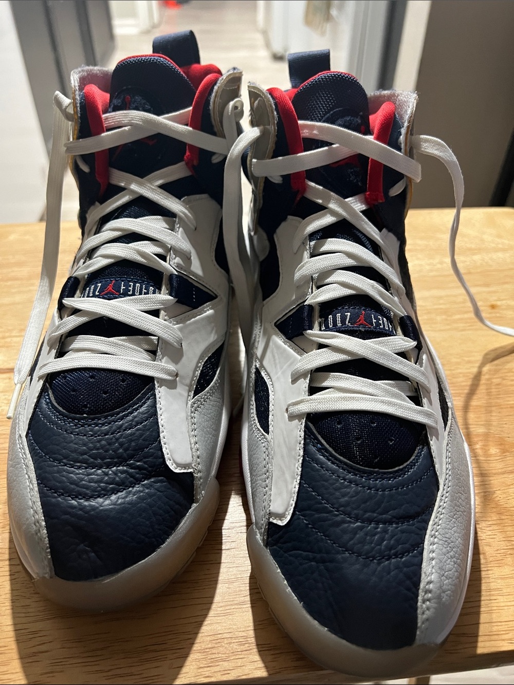 Jordan Kids High-Top Sneakers in Navy/White/Red